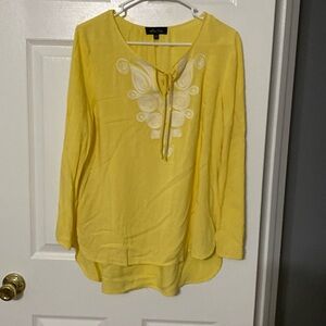 Bright yellow blouse